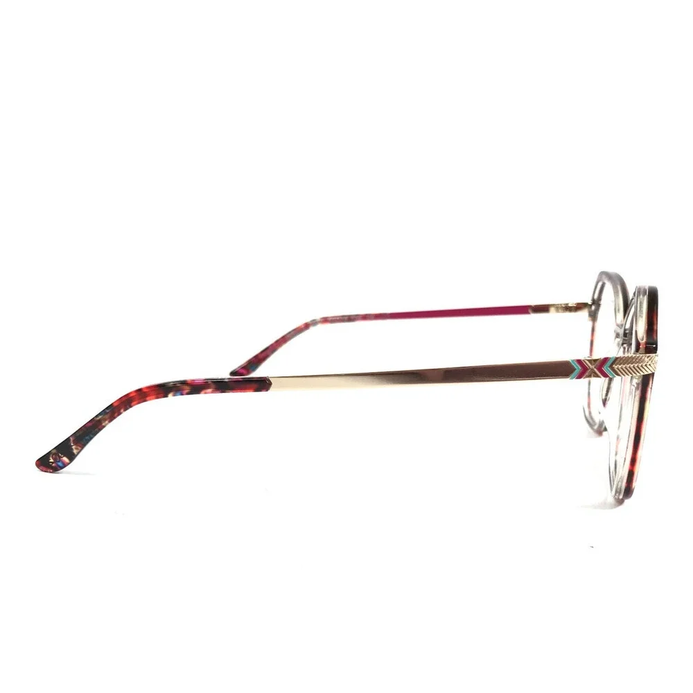 BOZ Eyeglasses Frames IXELLE 3080 Flower Pink Shiny Gold Red Butterfly 53-18-135